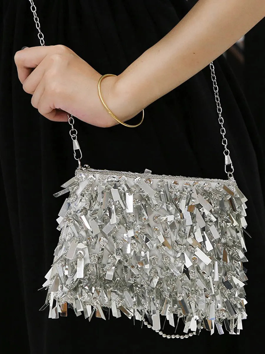 Faye Hand-Embroidered Sequin Evening Bag