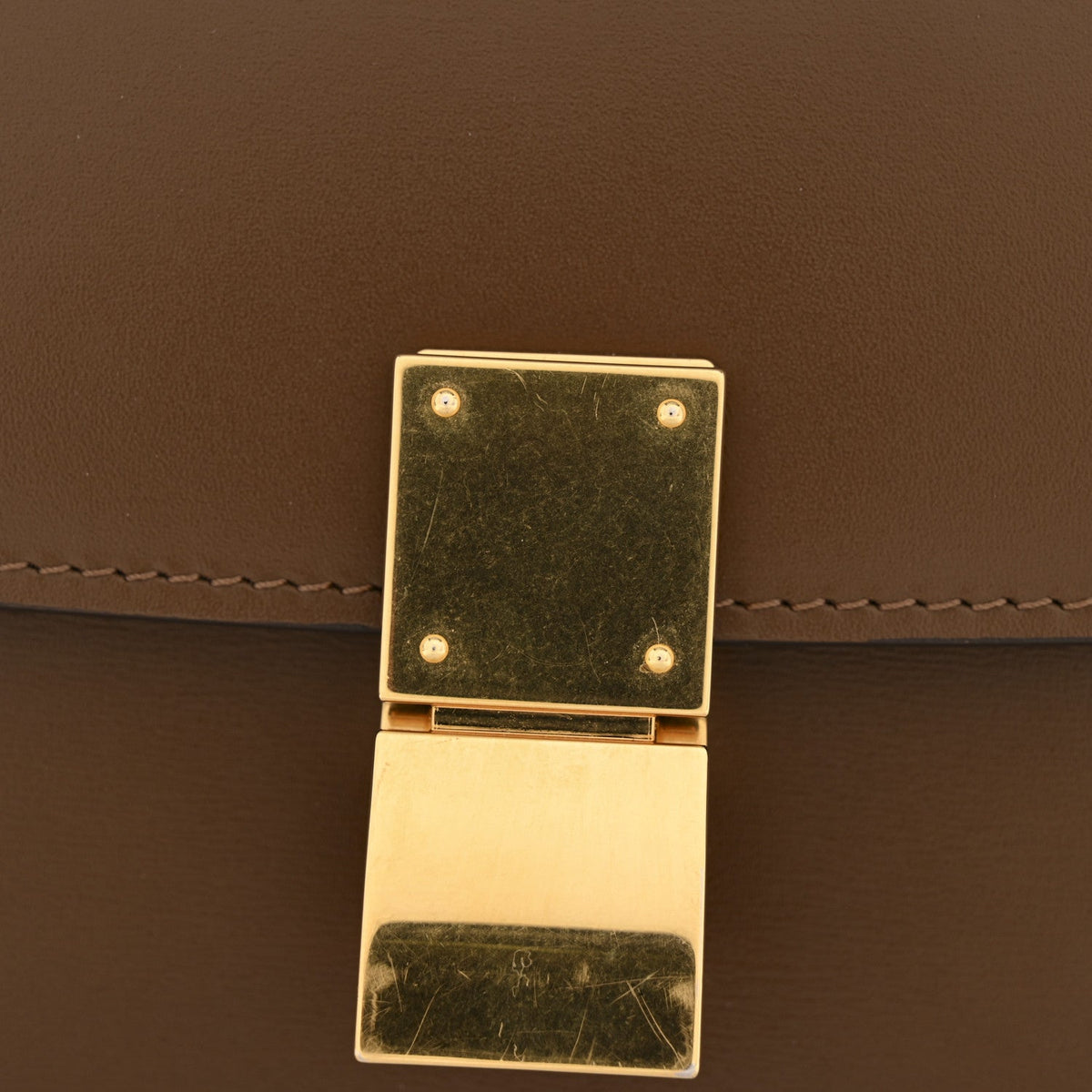 Smooth Calfskin Small Classic Box Flap Bag Camel