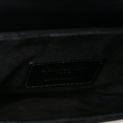 Supple Calfskin Mini Saddle Bag Black