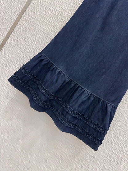 Miumiu 2026 Vest Dress Blue Cotton