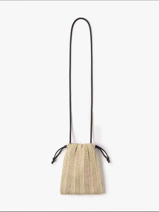 Cosbai - Minimalist Drawstring Knitted Crossbody Bag – Effortless &amp; Chic