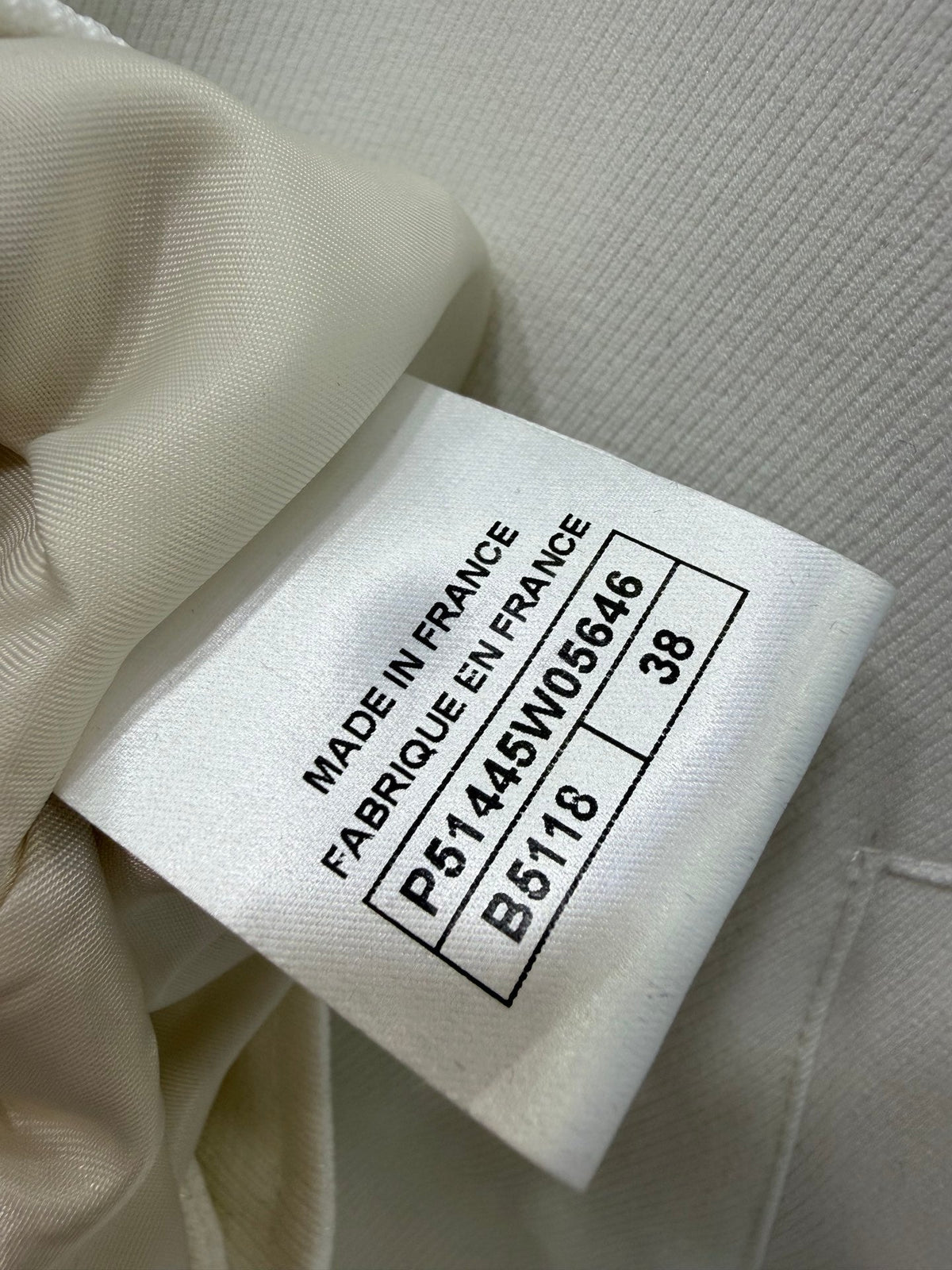 CC 26s Ribbed Collar and Stripe Jacket White Denim 353032