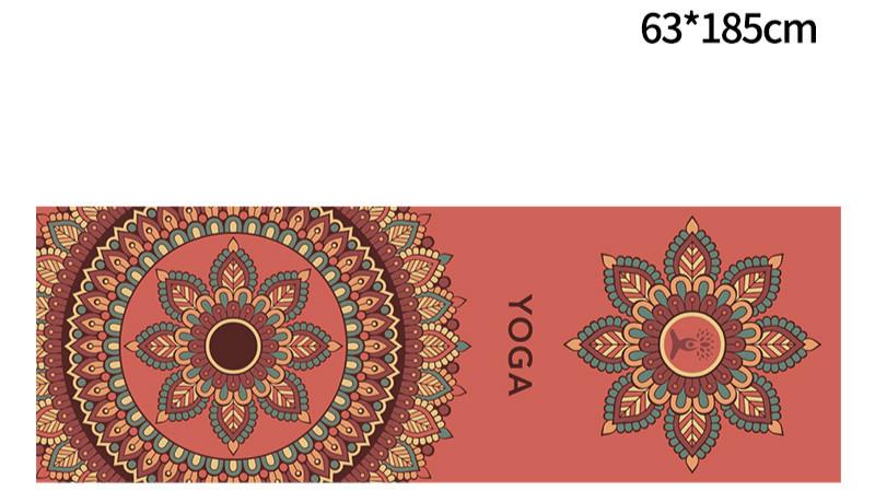 Portable Printed Yoga Towel Non-Slip Design Supports Custom Pattern Design Digital Printed Yoga Towel Yoga Mat 56