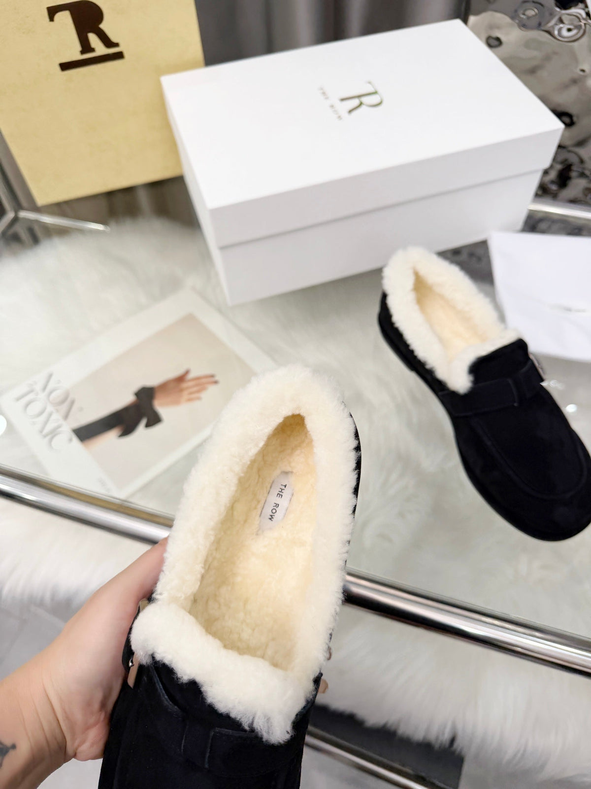The Row 2025 Loafers Black Wool 576841