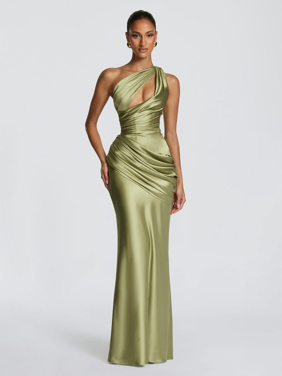 Ariella Satin Bodycon Maxi Dress