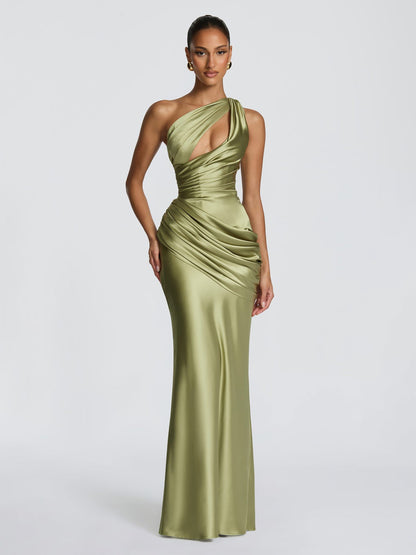Ariella Satin Bodycon Maxi Dress
