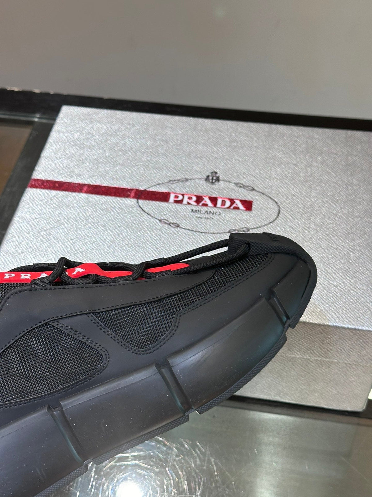 PRA AMERICA'S CUP SOFT RUBBER AND BIKE FABRIC SNEAKERS BLACK