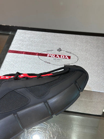 PRA AMERICA'S CUP SOFT RUBBER AND BIKE FABRIC SNEAKERS BLACK