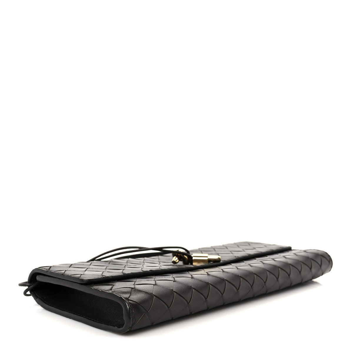 Nappa Intrecciato Long Andiamo Top Handle Clutch Fondant