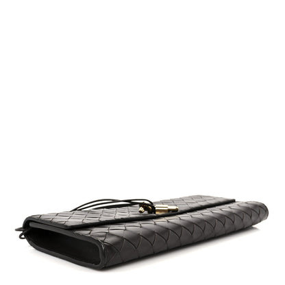 Nappa Intrecciato Long Andiamo Top Handle Clutch Fondant