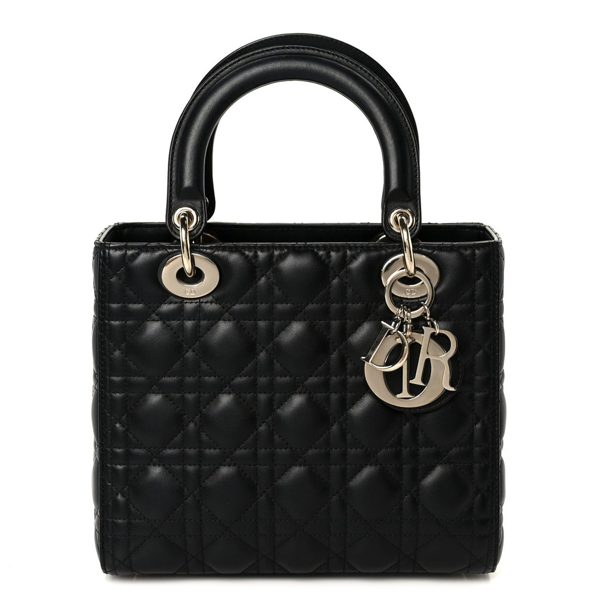 Lambskin Cannage Medium Lady Dior Black
