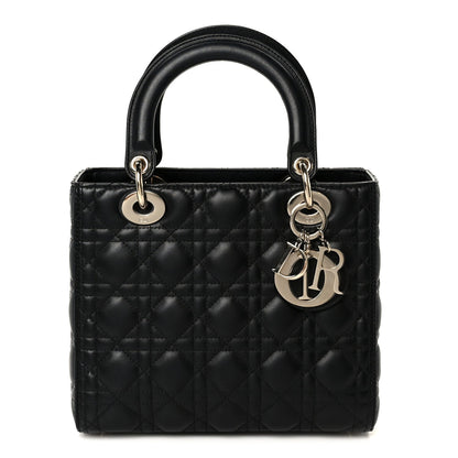 Lambskin Cannage Medium Lady Dior Black