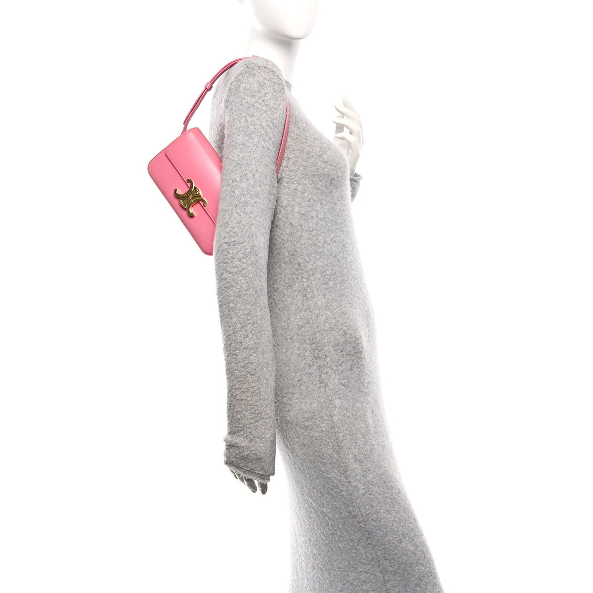 Shiny Calfskin Triomphe Flamingo