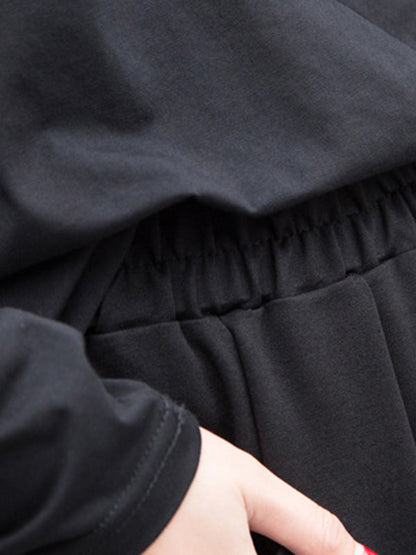Casual Loose Asymmetric High Waisted Straight Leg Pants