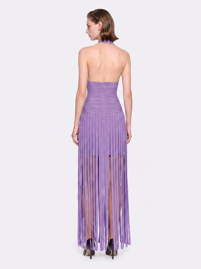 Dahlia Woven Fringe Maxi Dress