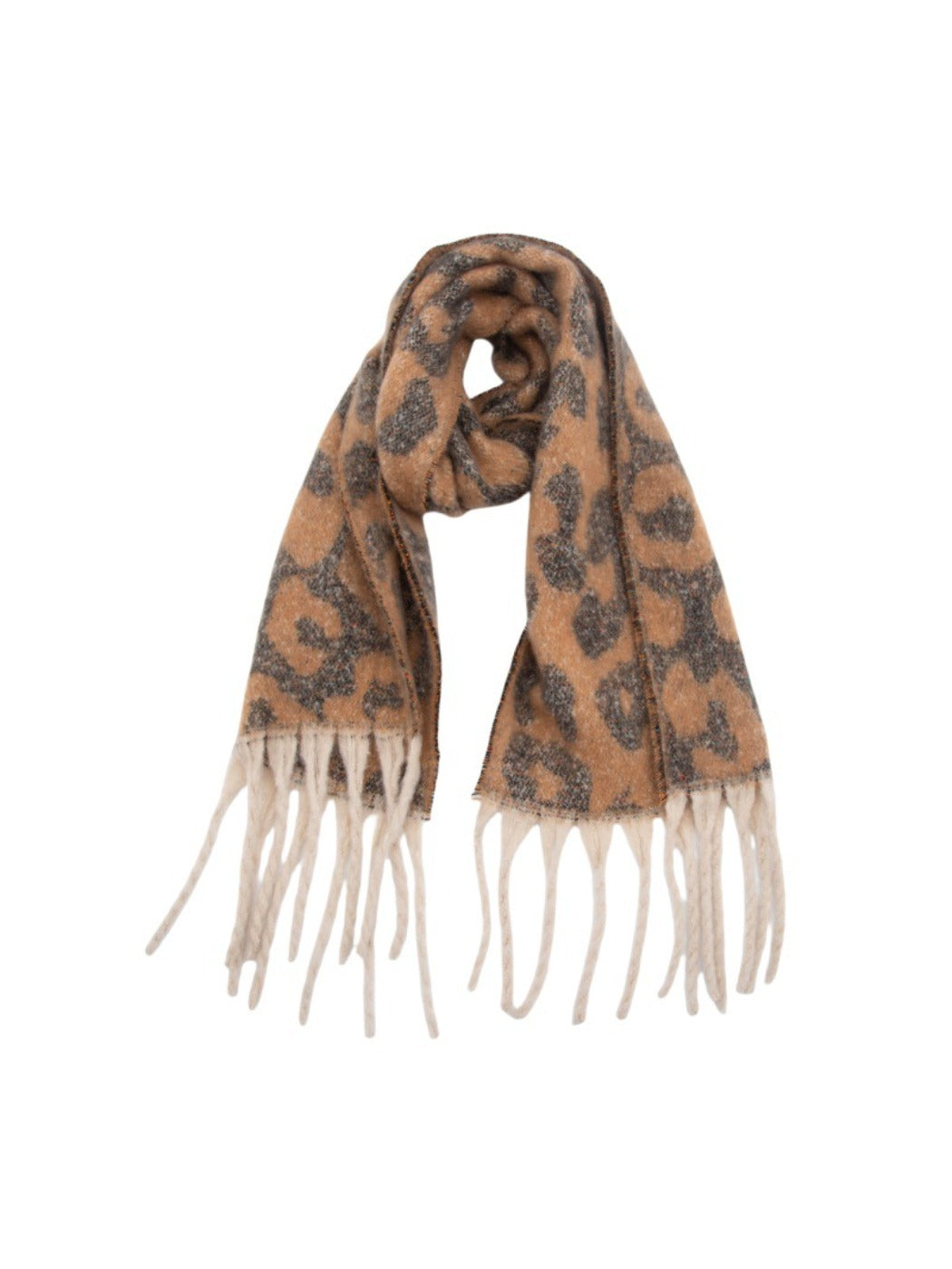Scarvii - Winter Tassel Scarf with Leopard Patterns