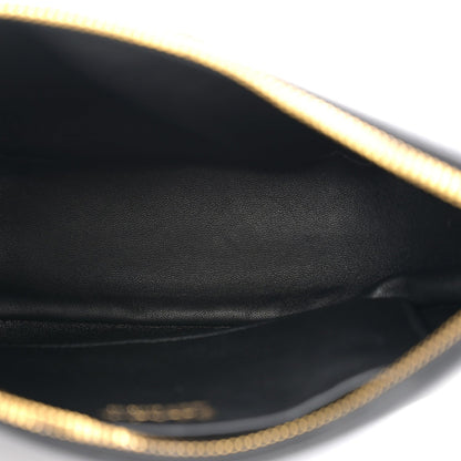 Soft Calfskin Arque Shoulder Bag Black