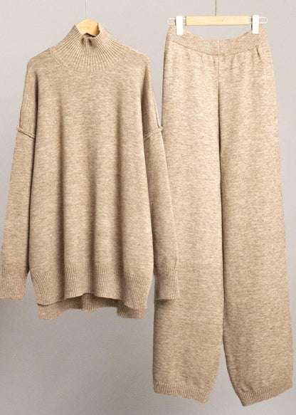 Oversized Knit Sweater and Pants Set in Soft Knit