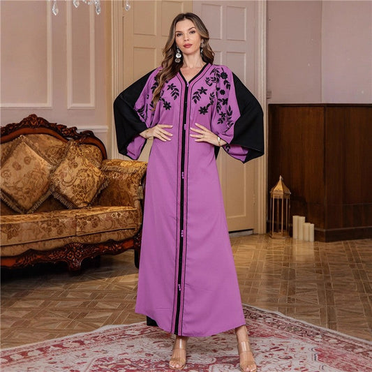 Embroidered Tribal Abaya Robe