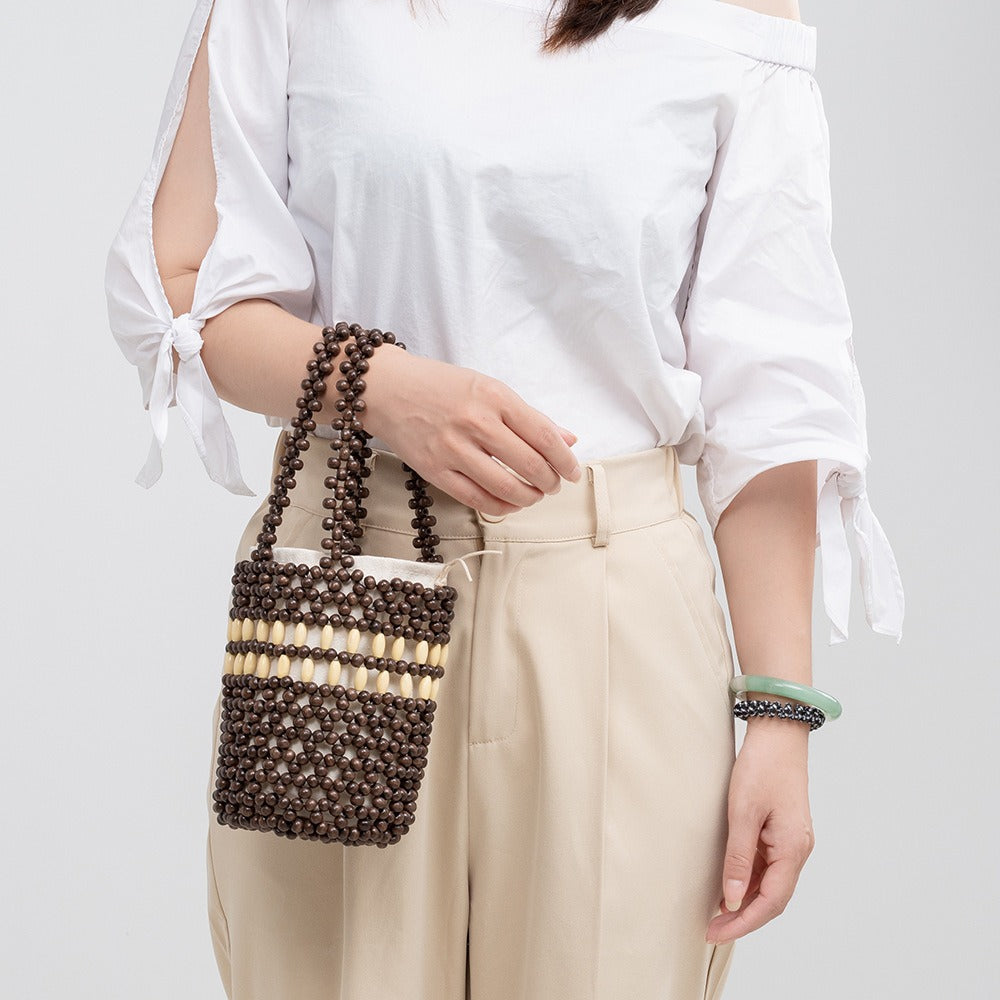Retro Bead Bucket Handmade Bags