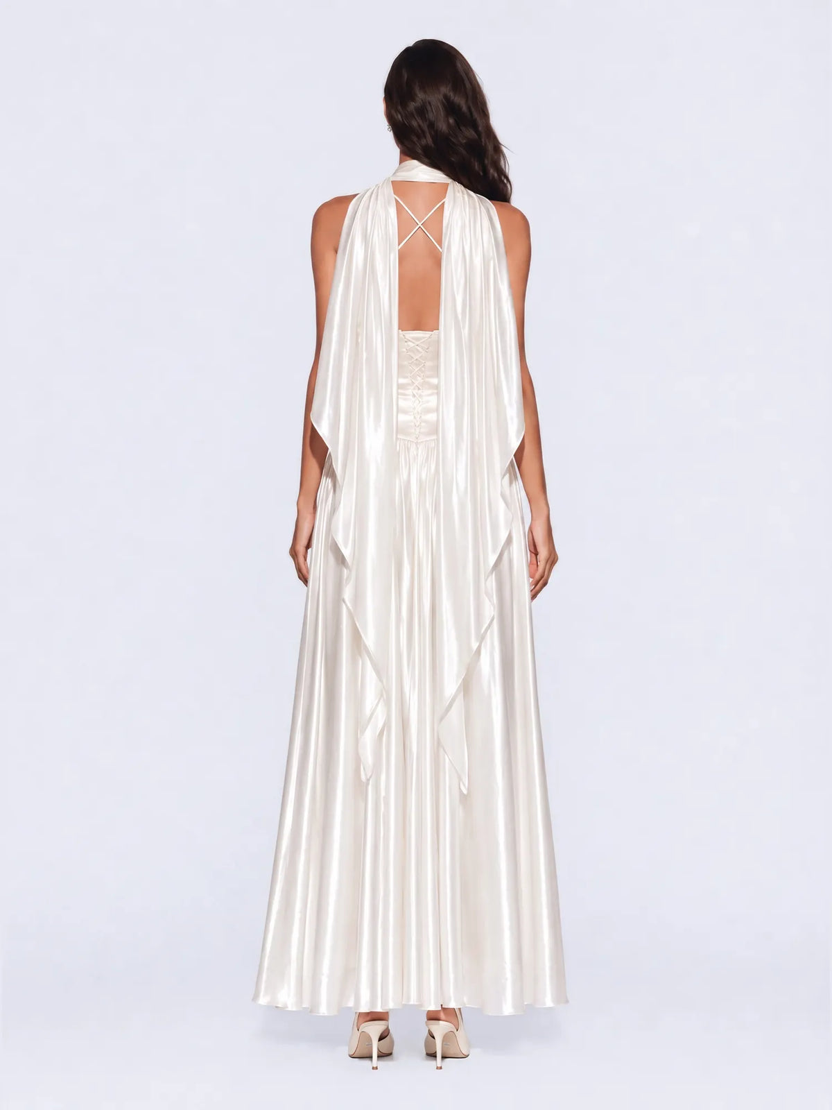 Gianna Lustrous Off-Shoulder Maxi Dress