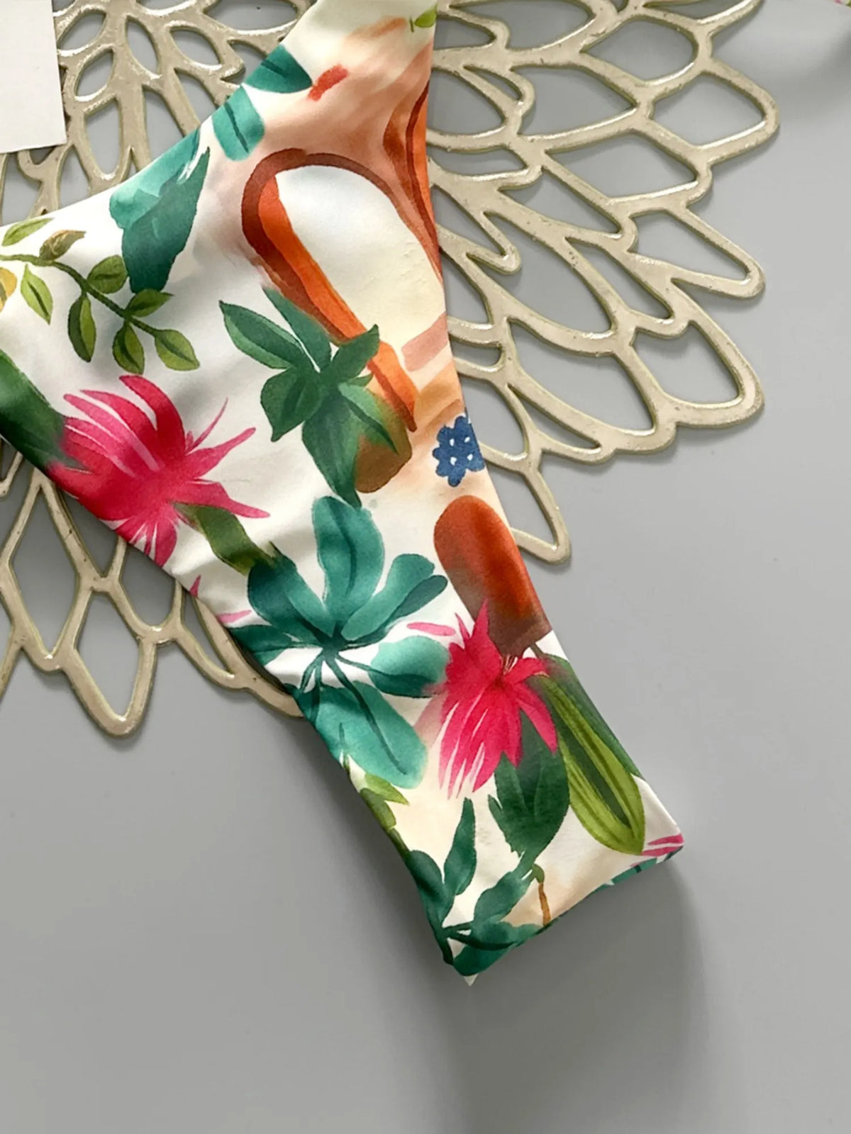 Evangeline Multi-Color Printed Strappy Bikini Two Piece Set