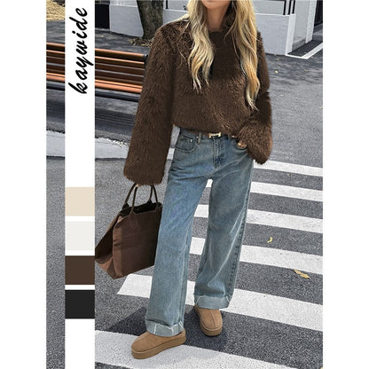Solid Color Long Sleeve Loose Coat Outerwear