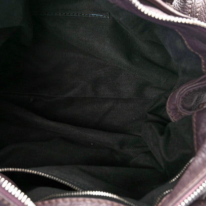 Calfskin Medium Paddington Satchel Purple