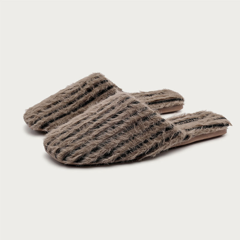 Fuzzy Plush Warm No-Slip Home Slippers