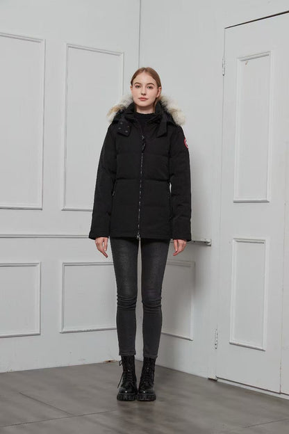 C. Goose Women's Chelsea Parka Black Cotton