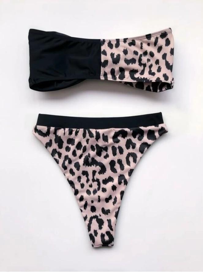 Beach Bikini Sexy Sling Split Swimsuit Mid Waist Hot Spring Swimsuit.