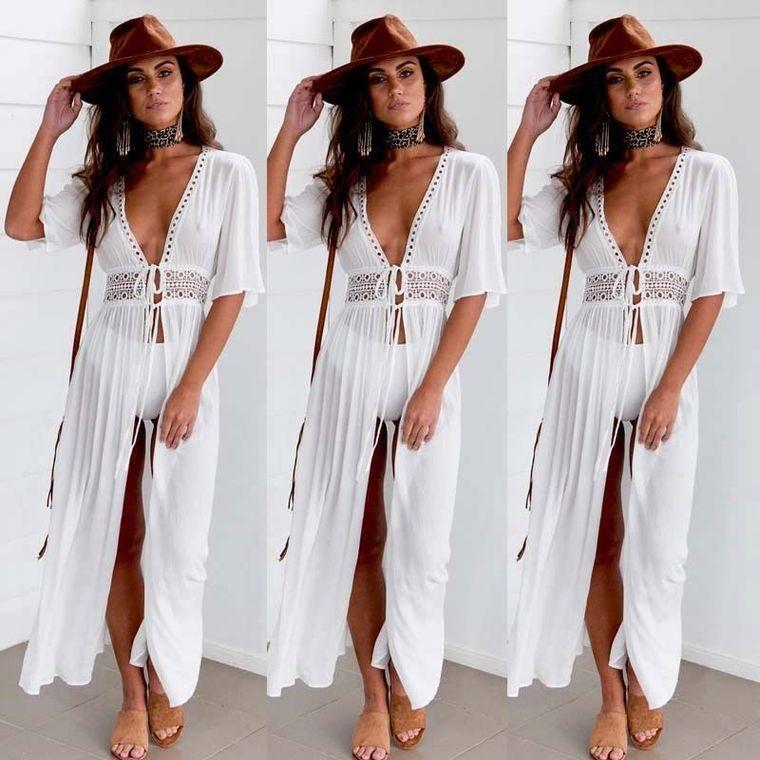 Lace Dress Amazon Fashion Tie With White Beach Dress Sexy Jersey Fake Dress