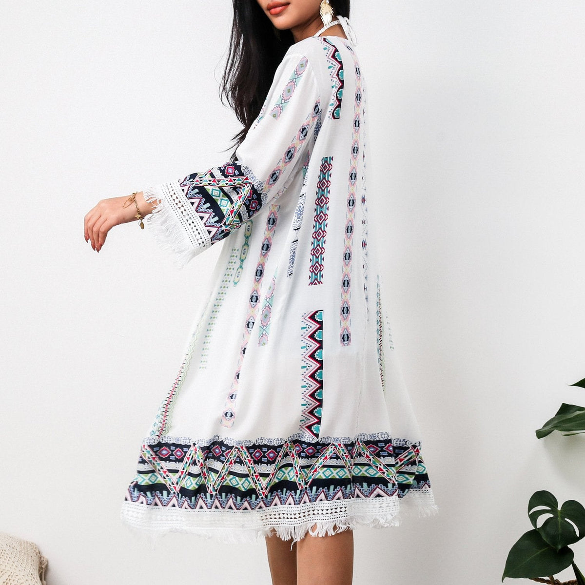 Women'S Summer New Beachwear Bikini Hoodies Long Sushi Cotton Sunscreen Women