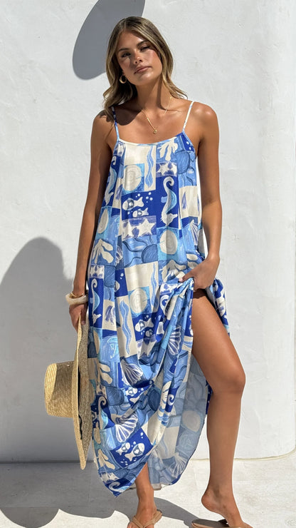 Alivia Maxi Dress - Ocean Mirage