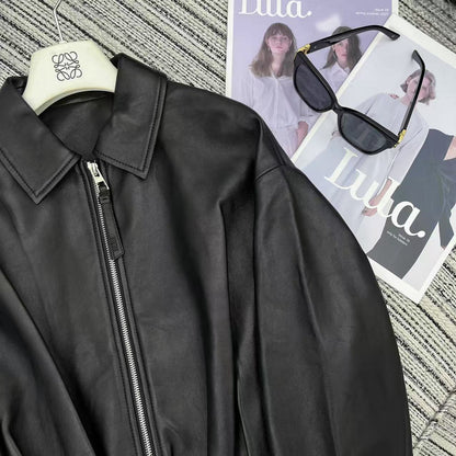 Loewe Draped Jacket Black Nappa Lambskin 348575
