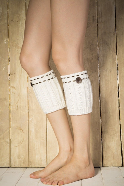 Boot Cuff Thick Short-Sleeved Thick Thick Bamboo Knit Wool Yarn Socks - 6