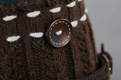 Boot Cuff Thick Short-Sleeved Thick Thick Bamboo Knit Wool Yarn Socks - 6