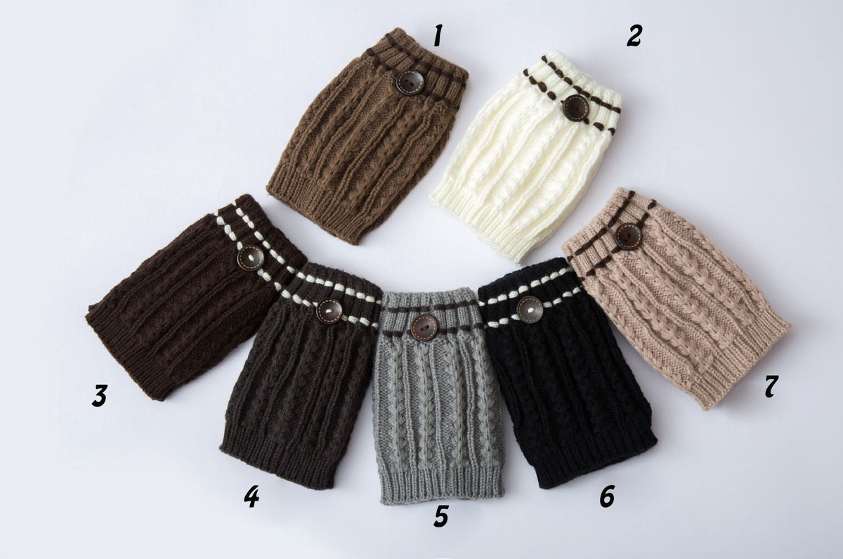Boot Cuff Thick Short-Sleeved Thick Thick Bamboo Knit Wool Yarn Socks - 6