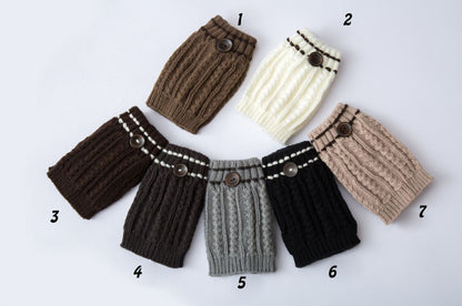 Boot Cuff Thick Short-Sleeved Thick Thick Bamboo Knit Wool Yarn Socks - 6