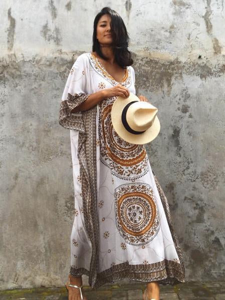 Floral Printed Loose Maxi Dress