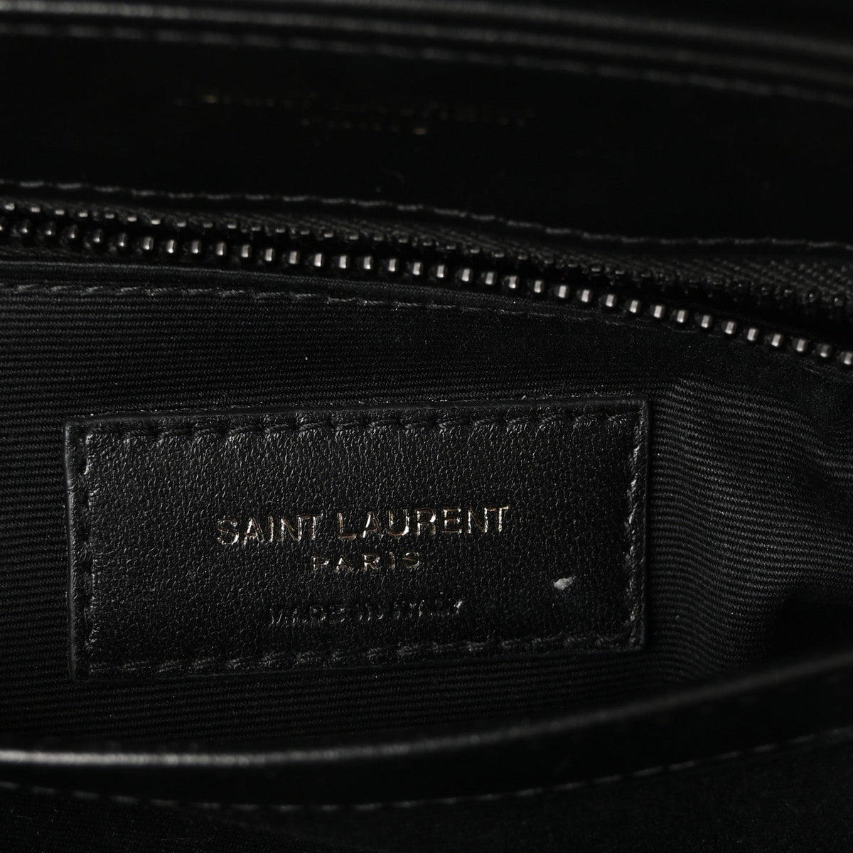 Calfskin Y Quilted Monogram Monochrome Toy Loulou Crossbody Bag Black