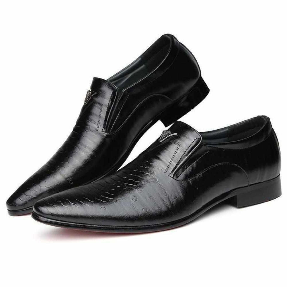 North Royal Pointed Toe Croc Pattern Shoes