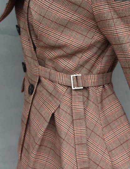 Sandi Checkered Asymmetrical Jacket