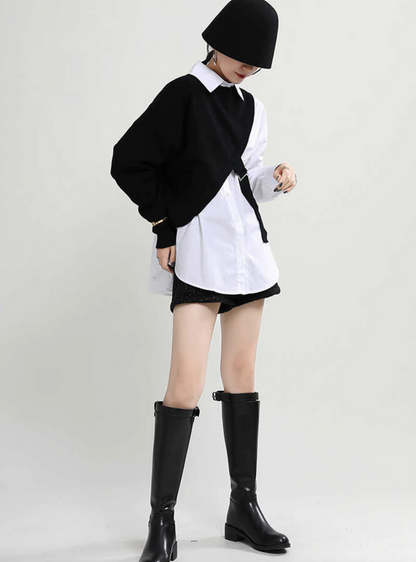 Lana Knit Split Shirt