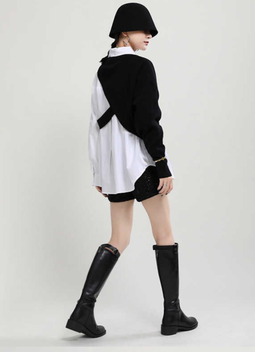 Lana Knit Split Shirt