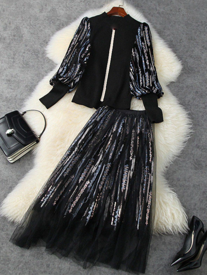 Anabella Knit Sequins Set