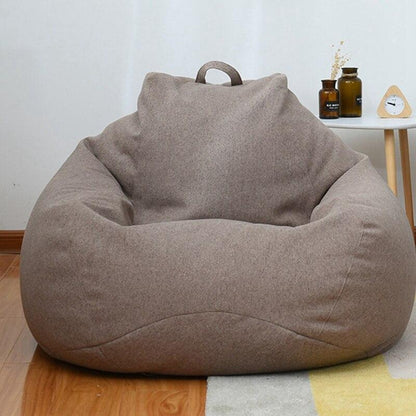 New Large Small Lazy Sofas Cover Chairs Without Filler Linen Cloth Lounger Seat Bean Bag Pouf Puff Couch Tatami Living Room