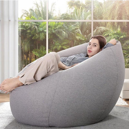 New Large Small Lazy Sofas Cover Chairs Without Filler Linen Cloth Lounger Seat Bean Bag Pouf Puff Couch Tatami Living Room