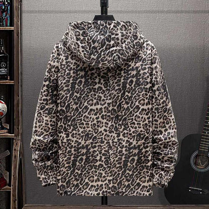 North Royal Leopard Zipper Hoodie