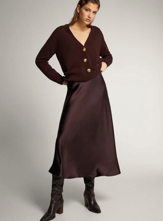 Satin Midi Skirt